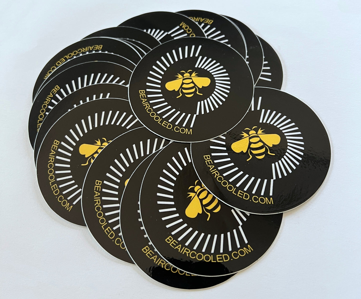 BAC Bee Fan Glossy Sticker 3" Round