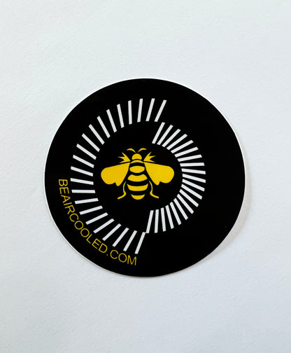 BAC Bee Fan Glossy Sticker 3" Round