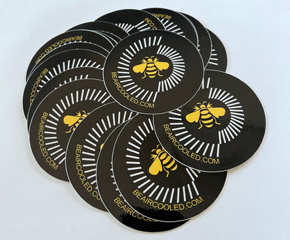 BAC Bee Fan Glossy Sticker 3" Round